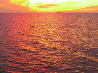 View of the Eastern Bay in Maryland at sunset